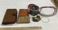 3 wallets w/ costume Jewelry