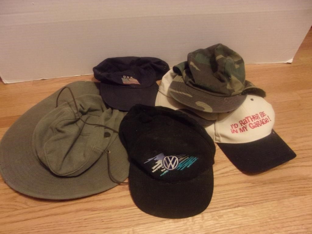Six Pre-Owed Ball Caps & Bucket Hat