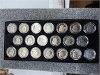 UNC 1968-1988 Proof Kennedy Half Dollars - 20 Coin