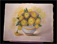 Bouquet of Dandelions on Canvas 14" x 18"