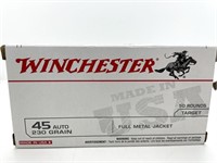 (50) Rounds 45ACP, Winchester 230 gr FMJ