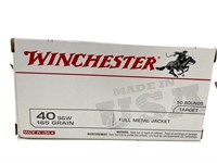 (50) Rounds 40 S&W, Winchester 165 Gr.