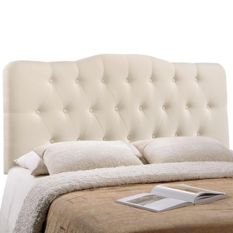1 Annabel Queen Upholstered Fabric Headboard in