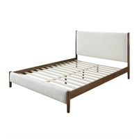 1 BOX 1 OF 2 Callan Queen Boucle Bed - Queen Size