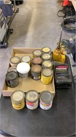 Oil can, air compressor oil, woo finish paint,