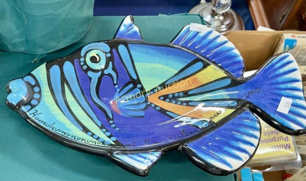 ORIGINAL HAWAIIAN REEF FISH PLATE BY BEN DILLER