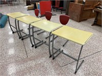4 student desks & 3 chairs