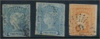 AUSTRALIA NEW S WALES #14, #14a, #32a USED FINE-VF