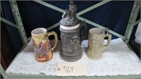 SHELF LOT OF STEINS - 3