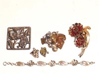 Sterling vintage jewelry - brooches, earrings & br