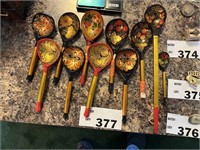 RUSSIAN HAND PAINTED SPOONS