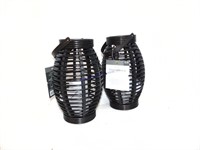 2 Oblong Outdoor Solar Lanterns