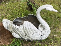 Large Plaster/Plastic Swan Planter