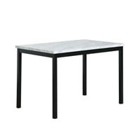 Noyes Metal Table  Faux Marble Top