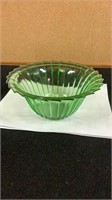 1930s Sierra "Pinwheel" Green Depression Glass