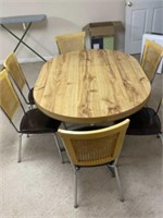 MCM Table and 6 Chairs, 5 foot x 29 x 42 inches