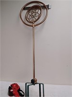 Copper spinning lawn sprinkler