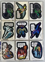 53pc 1975 Marvel Comic Book Heroes Sticker Cards+