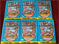 6 Unopened Packs of 1991 Desert Storm Trading