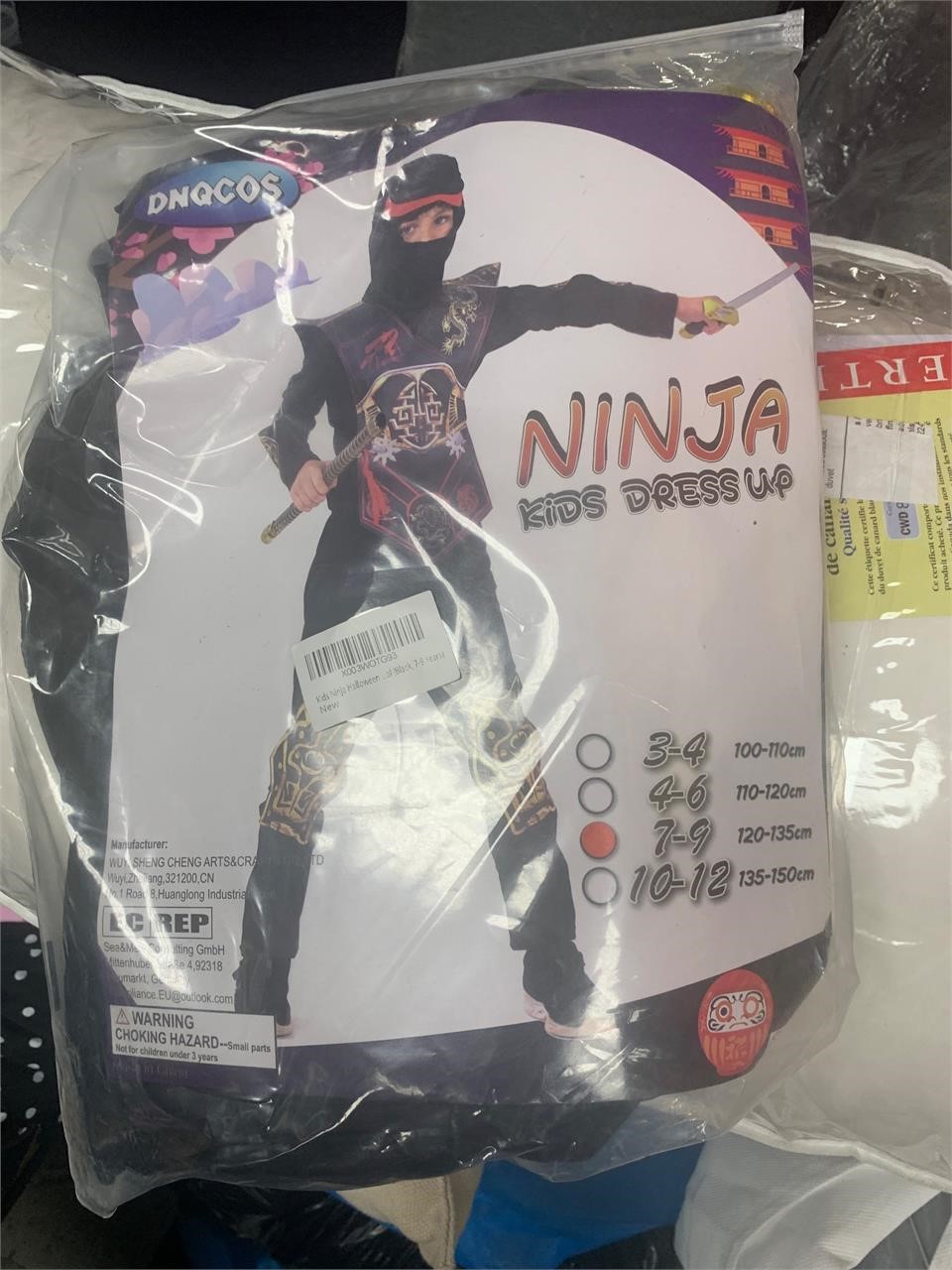 Black and Red Ultimate Ninja Dragon Costume