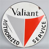 VALIANT AUTHORIZED SERVICE DS PORCELAIN SIGN