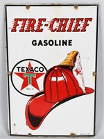 TEXACO FIRE CHIEF GASOLINE PORCELAIN SIGN