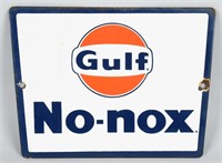 GULF NO-NOX PORCELAIN SIGN