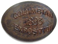 1893 Elongated Penny Columbian Exposition UNC NICE