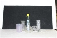 BOTTLES, GLASSES,COVERED DISH