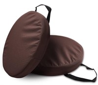 $50 15” Outdoor Round Seat Cushion Brown 2PK