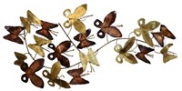 Vntg Metal Butterflies in Flight