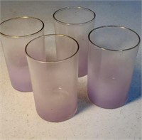 Pretty pink juice glasses