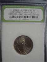 Jefferson Nickel BU Slabbed Coins Lot of 5
