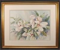 Barbara Mock Signed Print. Magnolias