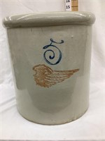 Red Wing Stoneware 5 Gal. Crock, No Oval, 6”