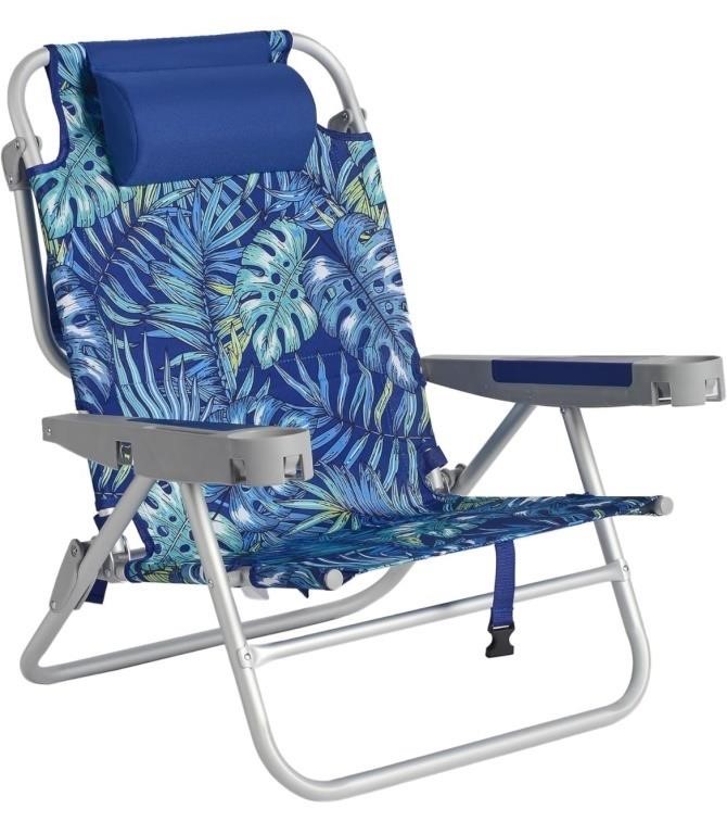 SUNNYFEEL Extra Wide Low Beach Chair 5 Position