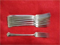 8 Chippendale Sterling Dinner Forks