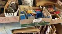 Electrical boxes, sanding paper, wire nuts,