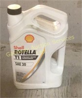 Shell Rotella SAE 30 diesel engine oil.