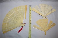 (3) Vintage Chinese Celluloid Folding Fans