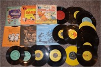 Large lot: Childrens 33 1/3 & 45 RPM Record Albums