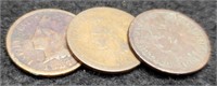 (3) Indian Head Cents: 1881, 1885, 1887