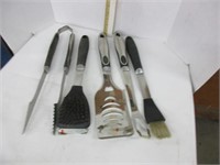 Deluxe stainless steel barbecue set