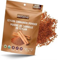 Rootalive - Organic Ceylon Cinnamon Powder, Raw
