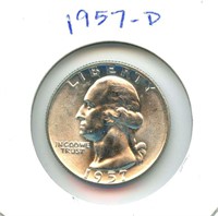 1957-D Uncirculated Washington Silver Quarter