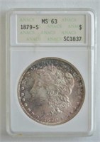 1879-S ANACS MS 63 Morgan Dollar