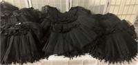 16) Black Petticoat Skirts Various Sizes