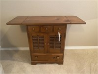 Cabinet w/ drop leaf sides & shutter doors