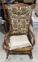 Wooden Rocking Chair with back cushion missing