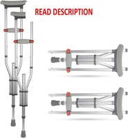 Adjustable Underarm Crutches  46-66in (Gray)